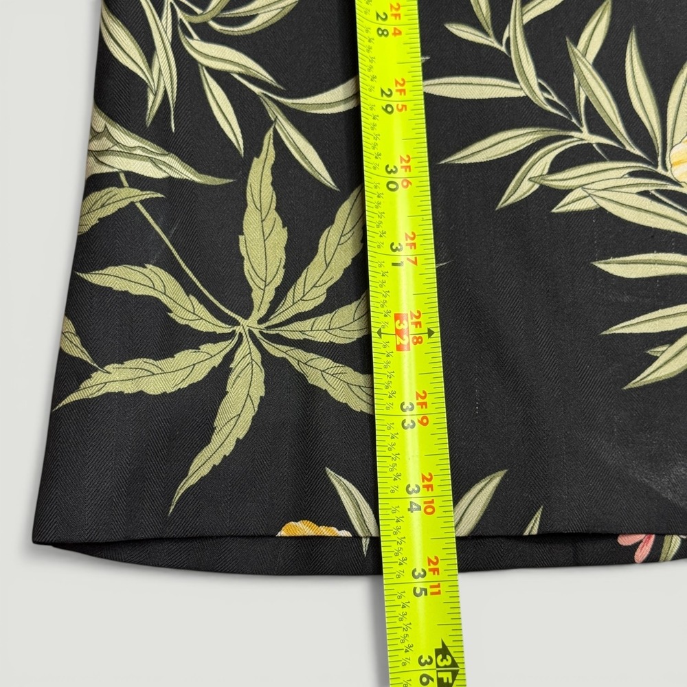 Tommy Bahama Silk Shift Dress Womens 6 Black Tropical Hibiscus Floral Hawaiian - Picture 15 of 15